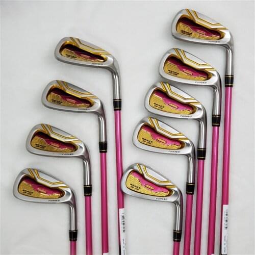 New Women Golf Clubs IS-06 Golf Irons 5-11AW.SW Irons Set with Graphite Golf Shaft L Flex Irons Clubs Set Free Club Head Cover