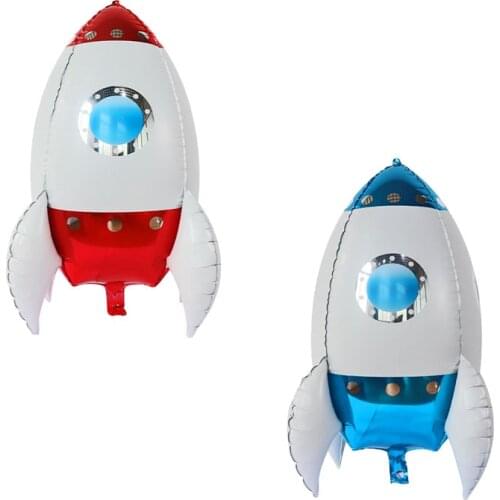 1pc Outer Space Astronaut Rocket Foil Helium Balloons Galaxy Theme Party Air Globos Happy Birthday Party Decorations Kids Toys