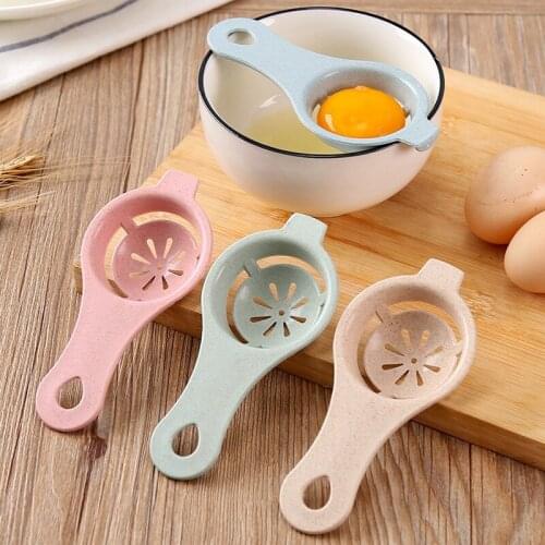 4 Colours Plastic Wheat Stalk Egg Separator Household White Yolk Sifting Durable Food Grade Kitchen Tool Filter Cooking Gadgets