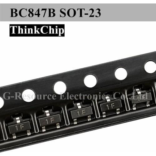 100pcs) BC847B BC847 SOT-23 NPN Silicon Bipolar Transistor (Marking 1F)