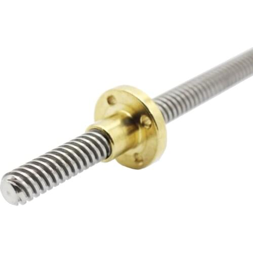 3D Printer THSL-300-8D Lead Screw Dia 8MM Thread 8mm Length 300mm trapezoidal spindle screw with copper nut Lead Screw