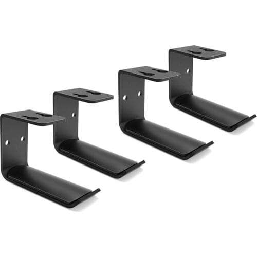 4Pack Headphone Hanger Under Desk Hook Holder Wall Mount, Under Table Design, Universal Fit All Headphones
