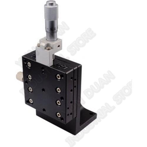60*60mm Z Axis 2.4" Manual Displacement Vertical-lift fine tuning platform Cross Roller Guide Linear Stage Sliding Table LV60