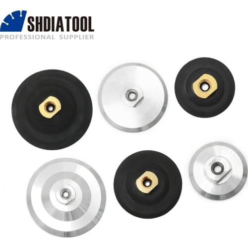 SHDIATOOL Diameter 3"/4"/5" Back pad for diamond polishing pads with M14 Thread , 80MM/100MM/125MM Rubber based /Aluminum based