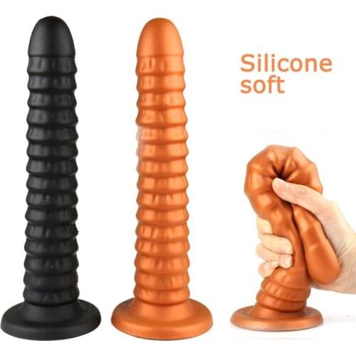 Liquid Silicone Anal Dildo for Woman Soft Butt Plug 40cm Long Large Anal Sex Toys for Man Gay Suction Cup Large Buttplug