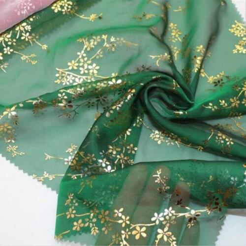Cosplay Shiny Chiffon Fabric Bronzing Thin Soft Flowing Bronzed Magic Color DIY Dress Fabric