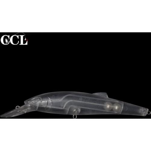 CCLTBA 10PCS / LOT 10CM 16.5G Minnow Blank Diving Bill Floating Unpainted Hard Plastic Jerkbait DIY Fishing Tackle