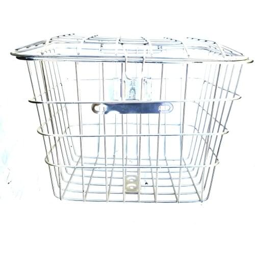 Bike Electric Folding Bicycle Durable Strong And Affordable Durable Sliver Wire Iron Basket With Lid Cycling Accessories