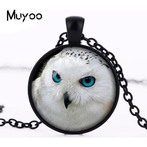 Hot Sale Owl Necklace White Owl Jewelry Fashion Glass Choker Necklace Men Women HZ1