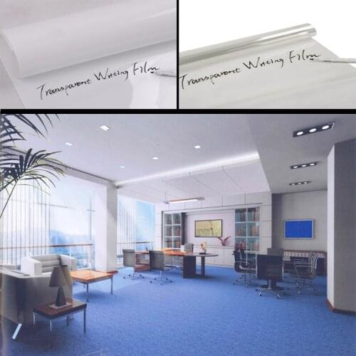 SUNICE White/Clear Self-adhesive Room Wall Vinyl Decal Whiteboard Wallpaper Film Sticker Writing Film Make Note Width:152cm(60")