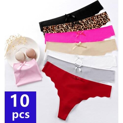 Ice Silk Seamless Thong Panties Tangas Women Sexy Briefs Thongs Women Underwear Women Panties Ladies Panty Трусы Женские
