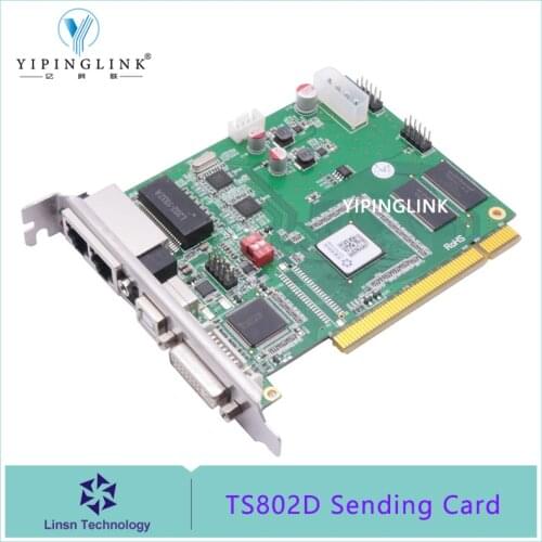 LINSN sending card TS802D controller for indoor and outdoor led video wall controller P2.5 P3 P4 P5 P6 P8 P10 LED display driver