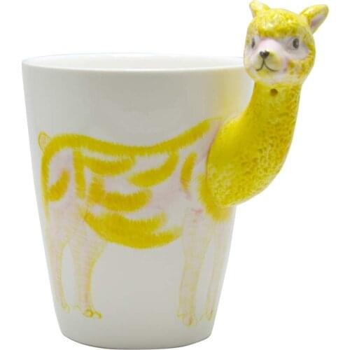 400ml (13.5 Oz) animal mug New Arrival Horse Enamel Coffee Cup Porcelain Tea Milk Mug Set Creative Ceramic Drinkware European