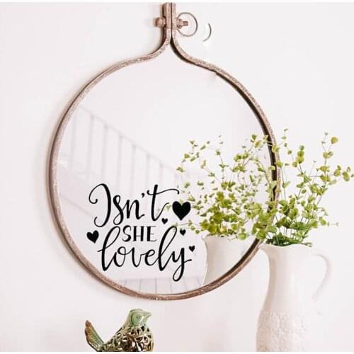 Makeyes Isn't She Lovely Window Cling,Mirror Decal,Mirror Cling,Inspirational Wall Stickers,Wall Decal,Wall Decals,Decor Q456