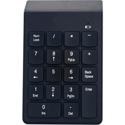 Small-size 2.4GHz Wireless Mini Numeric Keypad Numpad 18 Keys Digital Keyboard for Accounting Teller Laptop Notebook Tablets
