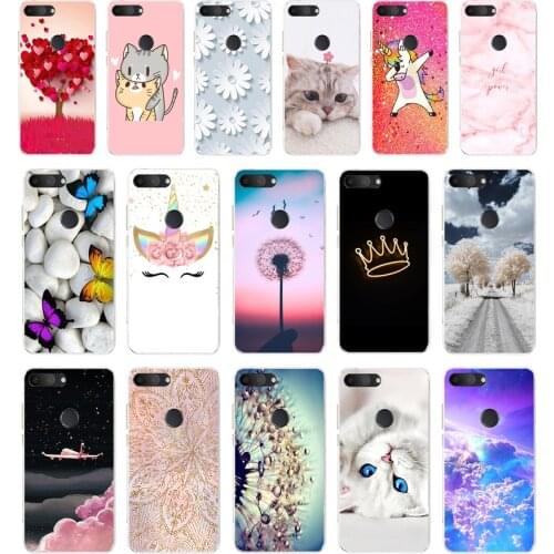 A Soft Phone Case For Alcatel 1S 2019 5.5''inch Fashion Pattern TPU Silicone Cover flower Painted Soft Case