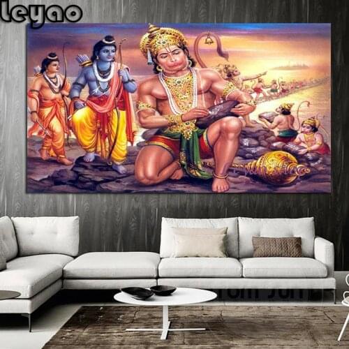 Ram Bhakt Hanuman DIY Diamond Painting Full Square/Round Cross Stitch Indian Gods 5D Embroidery Rhinestone Home Decor
