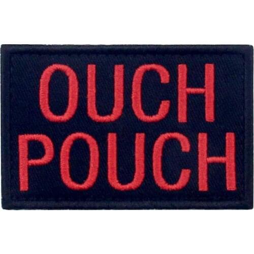 Embird Patches Embroidered Hook&Loop OUCH POUCH Ceo-Friendly Handmade 3D Tactical Patch For Bag