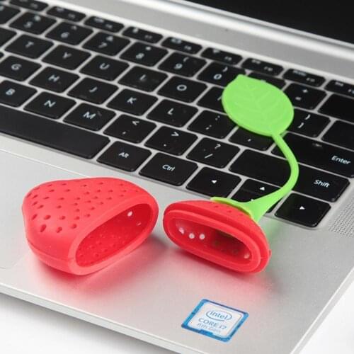 New Silicone Strawberry Loose Herbal Spice Infuser Filter Diffuser Tea Leaf Strawberry Silicone Tea Household Teaware Strainer