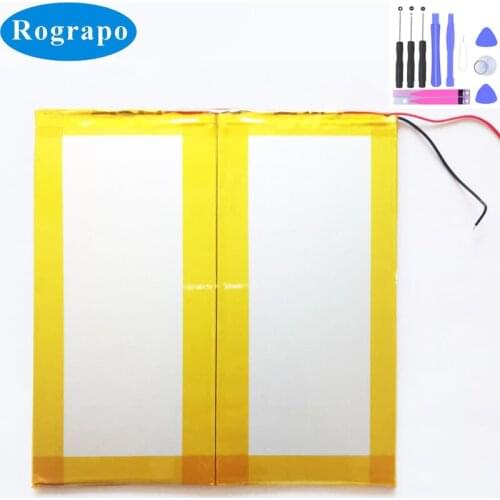 New 8000mAh Li-Polymer Replacement Tablet PC Battery For Window N90 Fastab Android 4.0 Accumulator 2-wire Plug+tools