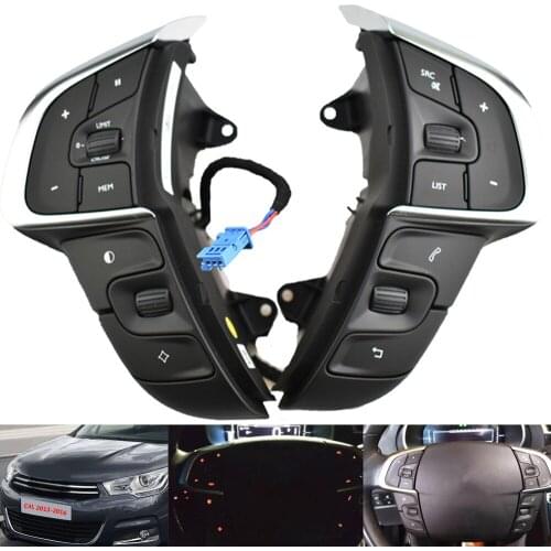 Original Steering Wheel Switch For Citroen DS4 C4L 2013-2016 98084115ZD Multifunction Switch Car Steering Wheel Control Button