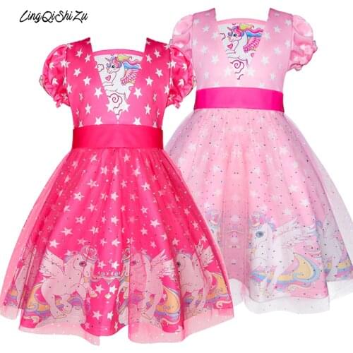Toddler Girl Dresses Spring 2020 Princess Party Dresses Elegant Girl Kids Sweet Summer Girl‘s Birthday Fluffy Clothes
