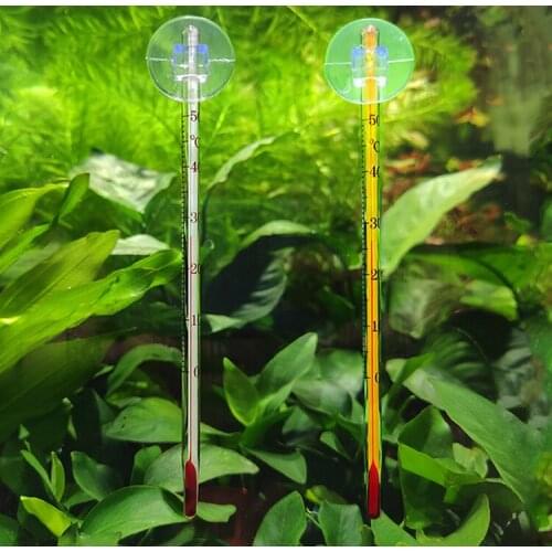 Submersible Aquarium Thermometer Glass Fish Tank Water Temperature Measurement With Suction Cup 0-50℃ Aquarium Accessories