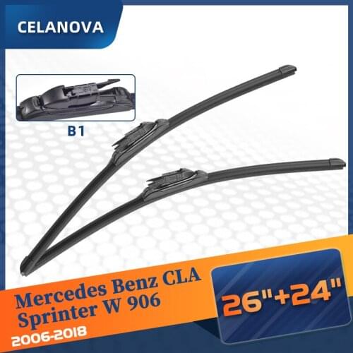 Windshield Wiper Blade For Mercedes Benz Sprinter W 906 2006-2018 Frameless Windscreen Rubber Wipers 26"+ 24"