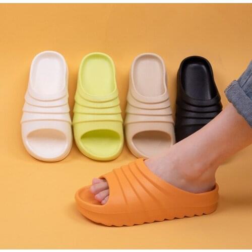 Eva slippers summer filp flop slipper for women indoor and outdoor thick soles solid color couples slippers for men and women