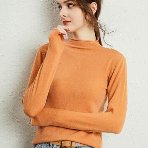 2021 New Fashion Knitted Sweater Winter Turtleneck Soft Slim Jumpers Long Sleeve Pullover Solid Tops Women Korean Style Sweaters