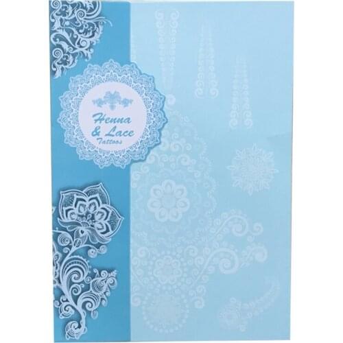 1PC Flash Waterproof Tattoo Women White Ink Henna Wedding Bridal Henna Lace Arm Body Art Flower Temporary Tattoo Sticker