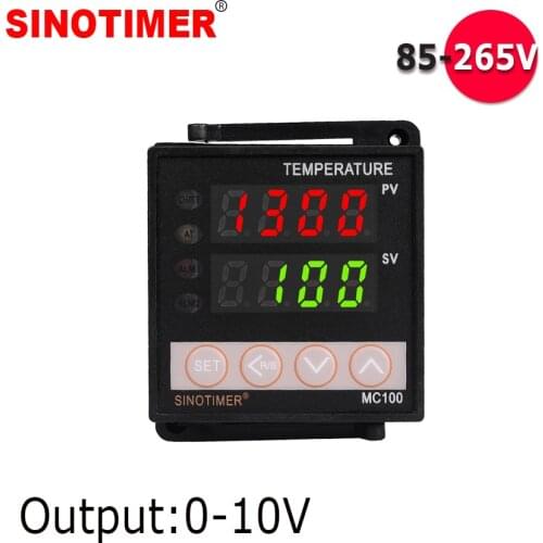 0-10V Analog Output Universal Thermocouple PT100 Input Digital PID Temperature Controller thermostat for Heat Cool with Alarm