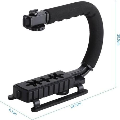 U-shaped DV portable C-frame Hand-held SLR stabilizer Flash holder Shooting stabilizer for gopro