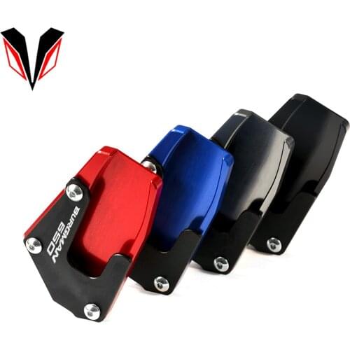 For suzuki burgman 650 executive AN650 2013-2018 2019 2020 moto CNC Kickstand Side Stand Vergroter Plaat Extension Pad