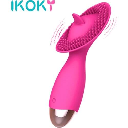 IKOKY 10 Speed Clit Massage Powerful Nipple Oral Licking Vibrator Erotic Clitoris Stimulator Sex Toys for Woman Tongue Vibrator