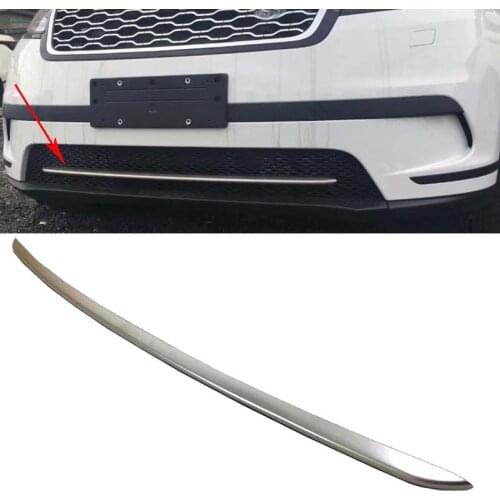High Quality Stainless Steel Front Bottom Center Grille Grill Cover Decoration Trim For Land Rover Range Rover Velar 2017 2018