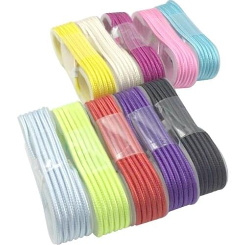 High Speed Micro USB Cable Type C Nylon Braided Fast Charger Data Cord TypeC For iPhone Samsung Xiaomi Android 300pcs/lot