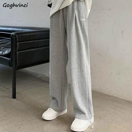 Women Casual Pants Plus Velvet Warm Bundle Feet High Waist Baggy Bodybuilding Fashion All-match Harajuku Simple Chic Harajuku