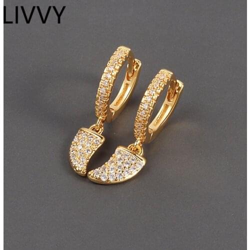 LIVVY Silver Color Simple Zircon Delicate Cute Pepper Earrings Women Minimalist Wedding Party Jewelry Prevent Allergy