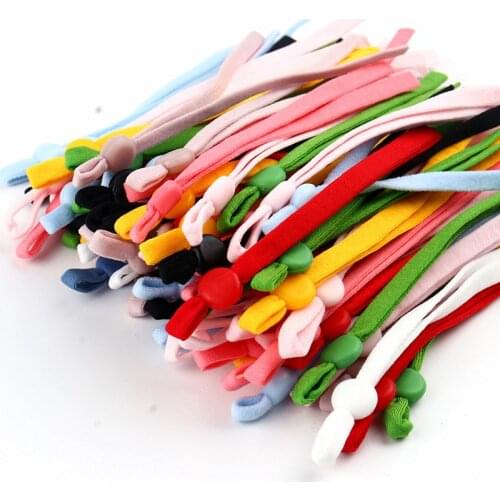 10/20pc Adjustable Mask Sewing Elastic Band Cord with Buckle Stretchy Mask Earloop Lanyard Earmuff Rope DIY Making Supplies