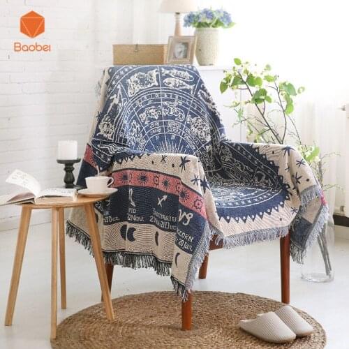 100% Cotton Thickening Tableclosofa decorative slipcover Throws on Sofa/Bed/Plane Plaids Rectangular stitching Blanket SF25