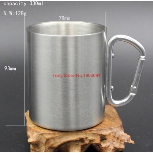 100pcs 350ML Stainless Steel Portable Mug Cup Double Wall Travel Tumbler Coffee Mug Tea Cup Caneca Beer Mug Outdoor Water Cup
