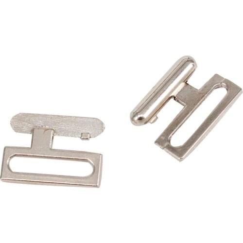 20set Silver Tape Closure Closure Waist Extender Hooks & Eyes Clasps Sewing Garment Hooks for Bra Swimsuit Aceessorices