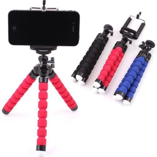 2020 Sponge Tripod Flexible Tabletop Tripod Octopus Triangle Mobile Phone Holder