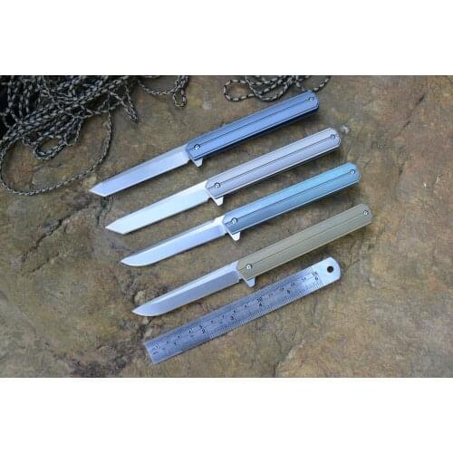 3.74" D2 Blade Flipper folding knife Survival Hunting Knives Tanto or Drop point Outdoor Gears with knife case for gift