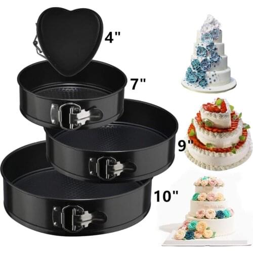 4/7/9/10inch Springform Pan Set Non-stick Cheesecake Pan Leakproof Round Cake Pan Bakeware Bake Tray Tins Parties Wedding