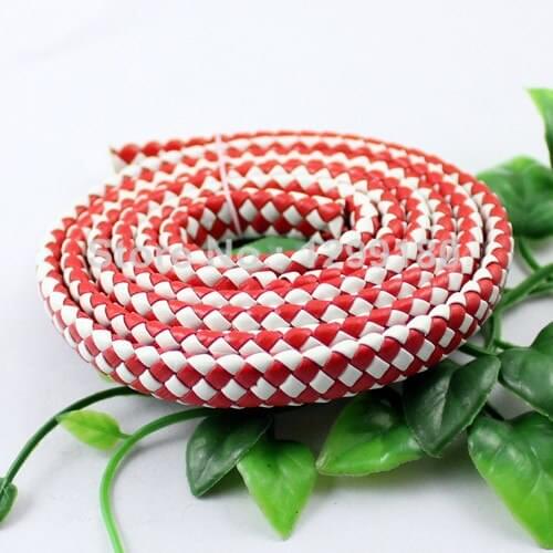 5pcs/lot Fashion Flat Leather String Cord for Necklace DIY Jewelry Making Accessories 4x10mm K01903
