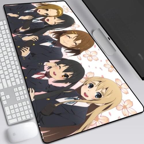 K-ON Anime Large Pad Mouse Mat Computer Gamer Locking Edge Mouse Keyboard Mice Mat Pad 40x90