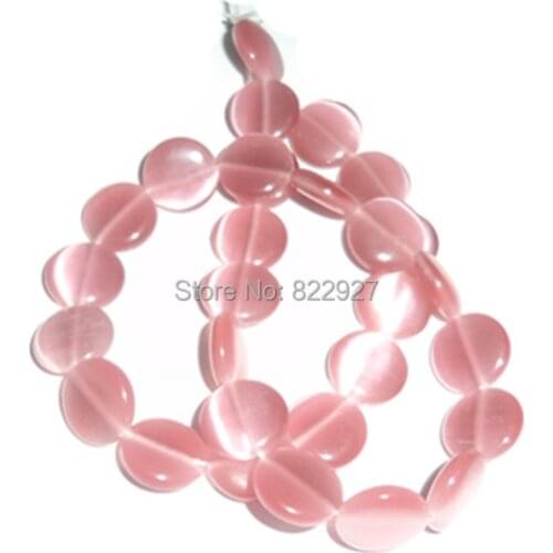 Cats eye dis shape 14mm beads,28 pieces per lot,promotional price!beatiful semi-preciouse beads for jewelry project