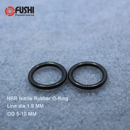 CS1.9mm NBR Rubber O RING OD 5/6/7/8/8.5/9/10*1.9mm 100PCS O-Ring Nitrile Gasket seal Thickness 1.9mm ORing